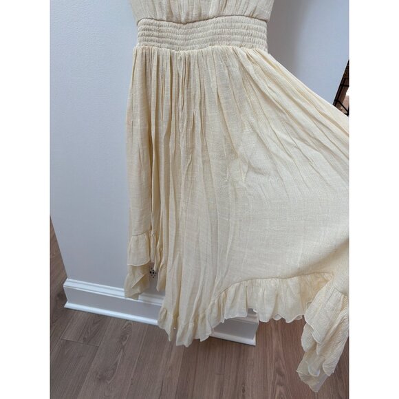 Joyfolie Girls Cream Lace-Back Cap Sleeve Maxi Dress Size 14 Lightweight Cotton - Picture 4 of 5